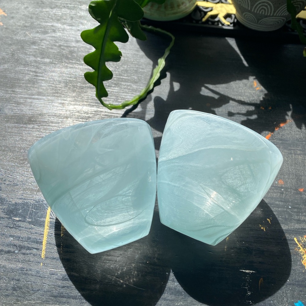 blue glass cups - Picture 3 of 7